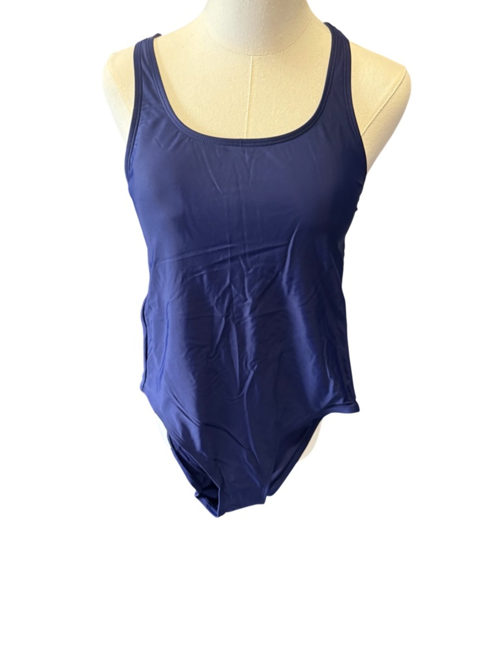Quince Italian  Navy cross-Back One-Piece Swimsuit